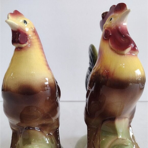 Vintage 1950s Royal Windsor Chickens Rooster & Hen Ceramic Figurines - Picture 6 of 10